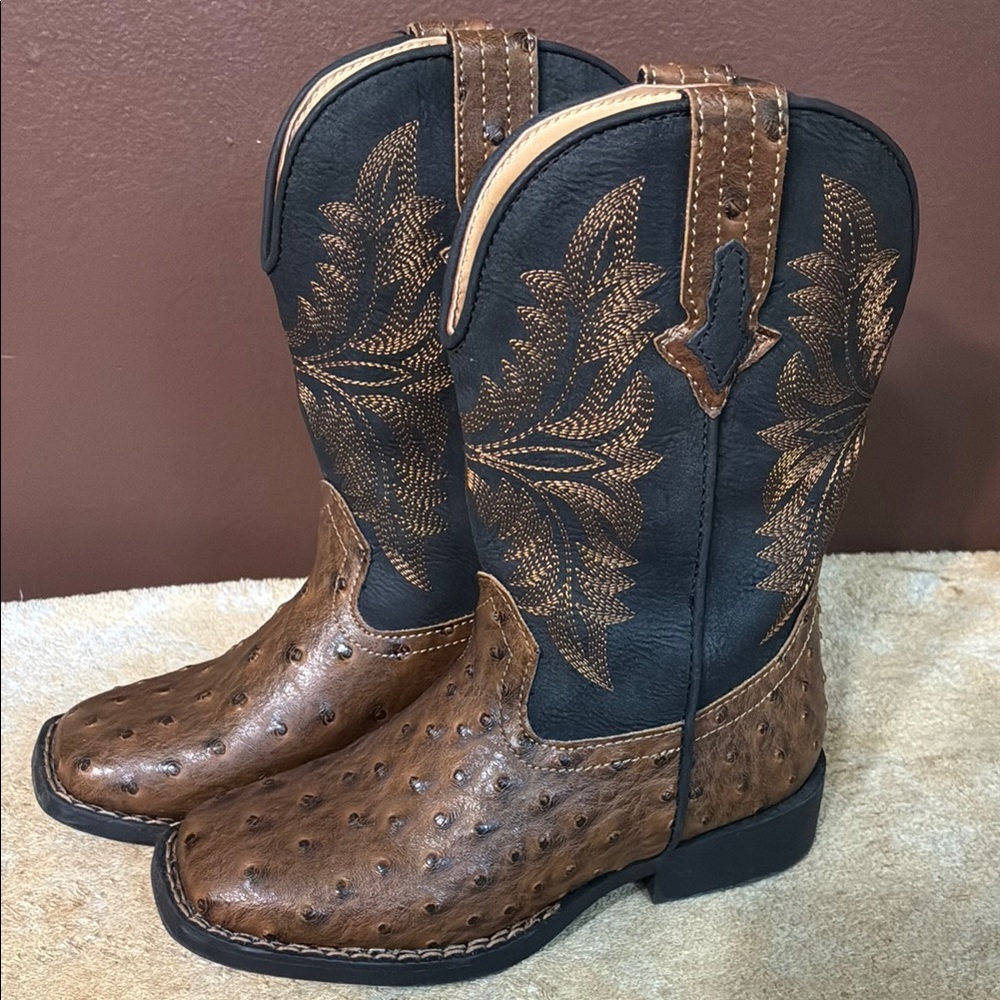 Roper Kids Boots Black and Brown